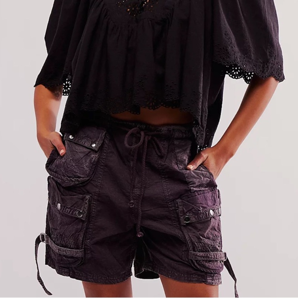 FREE PEOPLE Moon Bay Parachute Shorts Sz S